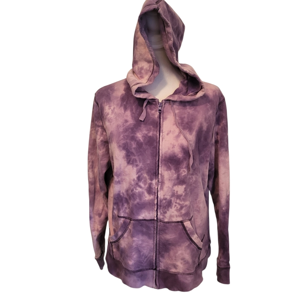 Balance Tie Dye Zip Hoodie Purple sz PL